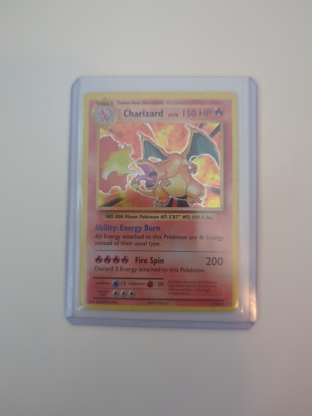 2016 Charizard Holo XY Evolutions Heavily Played- Pokemon Base Art #11 Rare