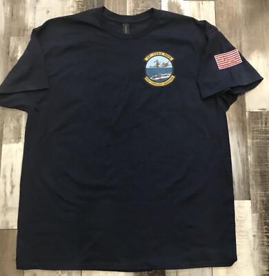 VP TUBE RATS P-3C ORION T-SHIRT 2-SIDED LOGO DONT TREAD ON ME NAVY BLUE SIZE XL