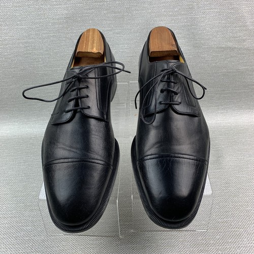 Nordstrom Renzo Oxford schwarz Leder runde Kappe Zehe Schnürschuhe Größe 8,5EE - Bild 5 von 13