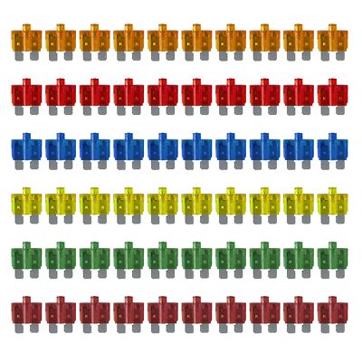 60pcs LED Blade Fuse Assortment, Smart Glow, 5A 10A 15A 20A 30A 40A, ATO/ATC 12V
