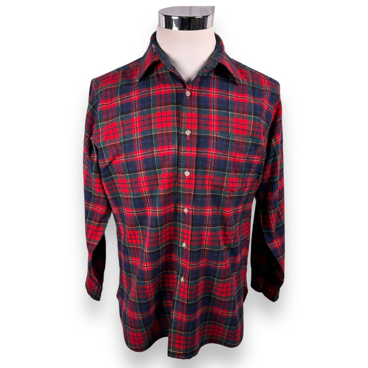 Vintage Pendleton Flannel Shirt Mens Lage 60s 70s Red Plaid Vintage Pendleton Flannel Shirt Mens Lage 60s 70s Red Plaid