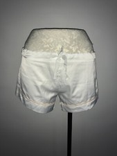 NEW BHLDN Homebodii Satin Sleep Shorts Size Small Ivory w/ Lace Trim Z250-39