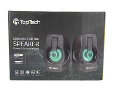 TopTech Mini Multimedia USB Powered Speakers For PC CD DVD MP3/MP4 Game Console
