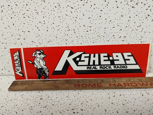 Adesivo paraurti K-SHE K SHE KSHE 95 St Louis MO Missouri Rock Radio anni 80 80 - Foto 2 di 3