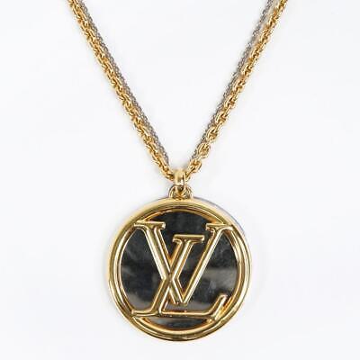 Authentic Louis Vuitton Corrier Louise LV Logo Long Necklace Authentic Louis Vuitton Corrier Louise LV Logo Long Necklace