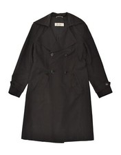 Sportmax Womens Double Breasted Coat Uk 10 Small Black Cotton Nf13