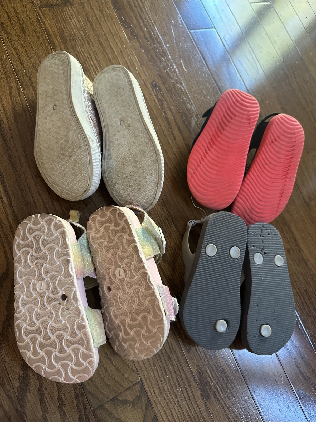 Scarpe mocassini sandali Nike oro rosa primavera estate taglia 7 bambina LOTTO DI 4