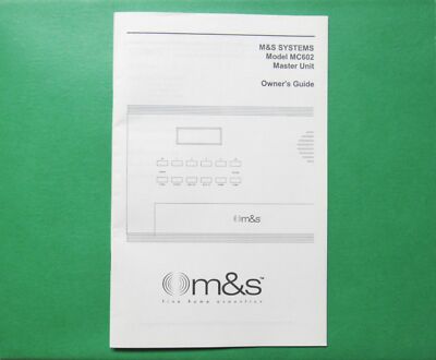 MC602 Owner's Guide - Operating Instructions - Manual M&S Home Intercom  