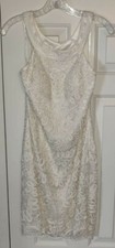 Sue Wong Nocturne N0531 Size 4 White Lace Cocktail / Wedding Dress  Worn Once 