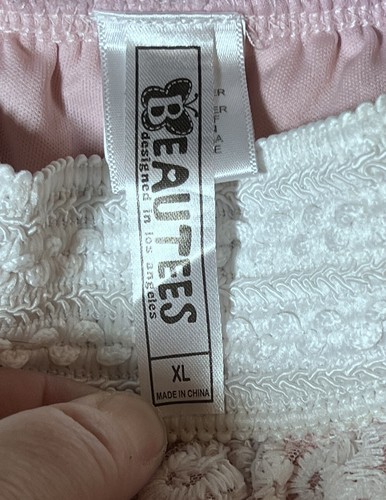 Beautees Juniors White & Pink Lace Skirt XL - Picture 3 of 5