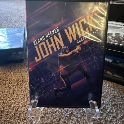 John Wick Chapters 1-3 (DVD, 2019) Keanu Reeves New & Sealed