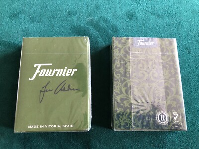 2 x Lee Asher Fournier 605 Playing Cards Green with Seal NEW