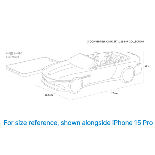 HYUNDAI Genesis X Convertible Concept 1:18 MR Collection Diecast Model Car WHITE - Picture 9 of 9