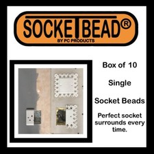 Box of 10 Single Socket Beads . Skim Type (3mm Finish) . Plasterboard type