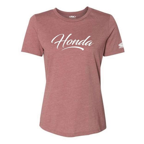 Factory Effex Women's Honda Script T-Shirt - Heather Mauve - X-Large 27-87346
