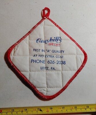 Vintage Graybill's Dairy Lititz PA Advertising Hot Pad