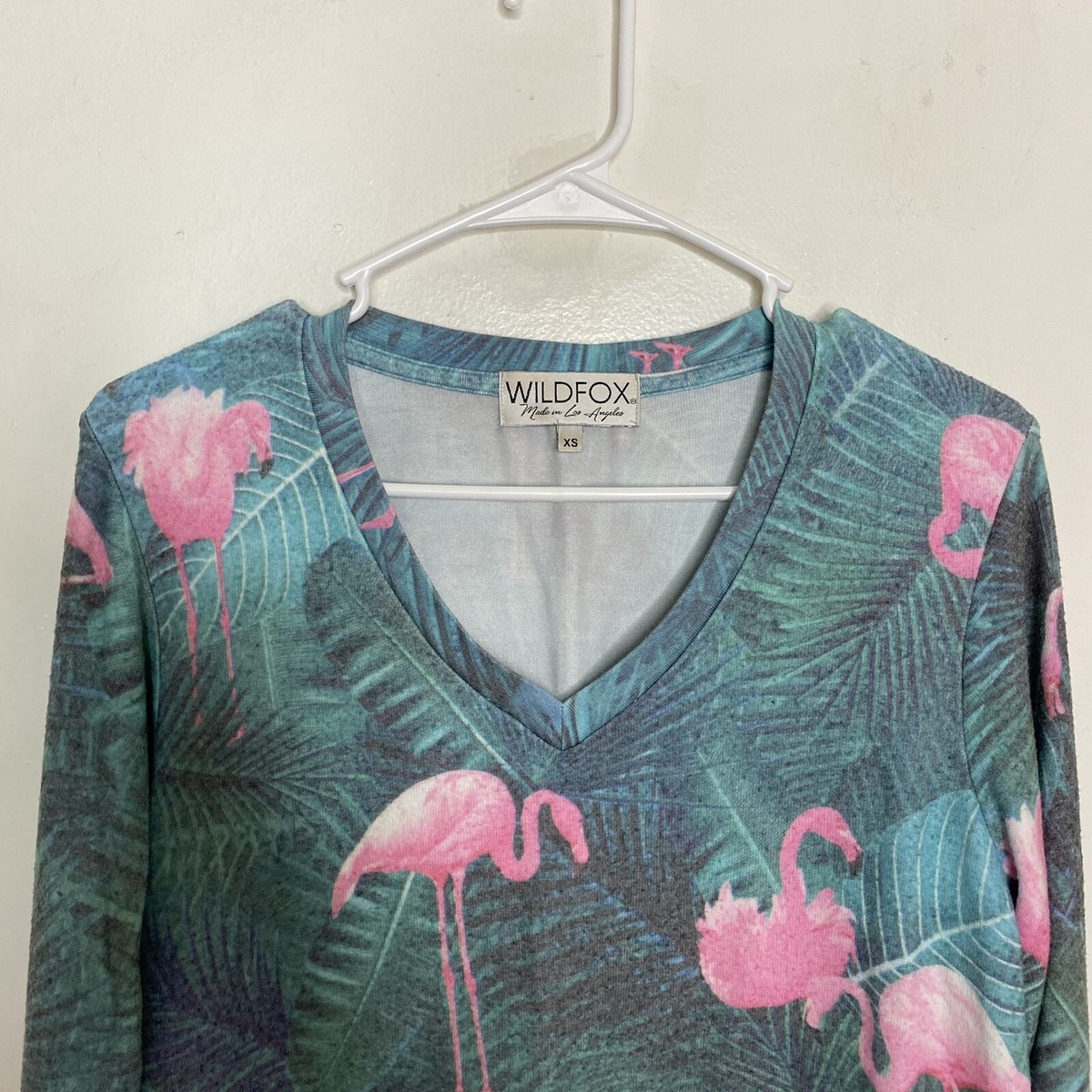 Wildfox Miami Palms Flamingo Palm Tree Baggy Beach Sweater Sweatshirt XS |  eBay