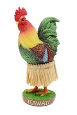 Hawaiian Hula Chicken w Skirt Miniature Dashboard Doll - Moa , 4" Doll for Car