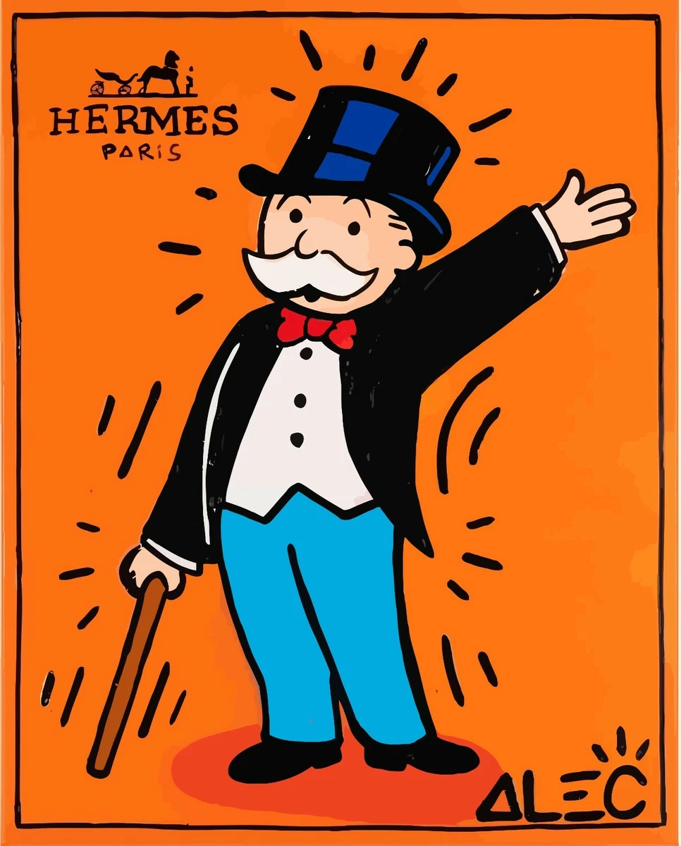 Monopoly Man Running Money Bag, Monopoly Money Poster