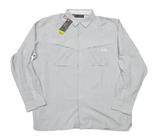 Under Armour Men's Mod Gray Solid UA Tide Chaser 2.0 Button Front Shirt