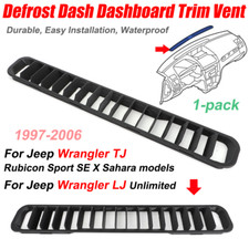 For 1997-06 Jeep Wrangler Tj Lj Defroster Defrost Dash Dashboard Trim Vent Cover