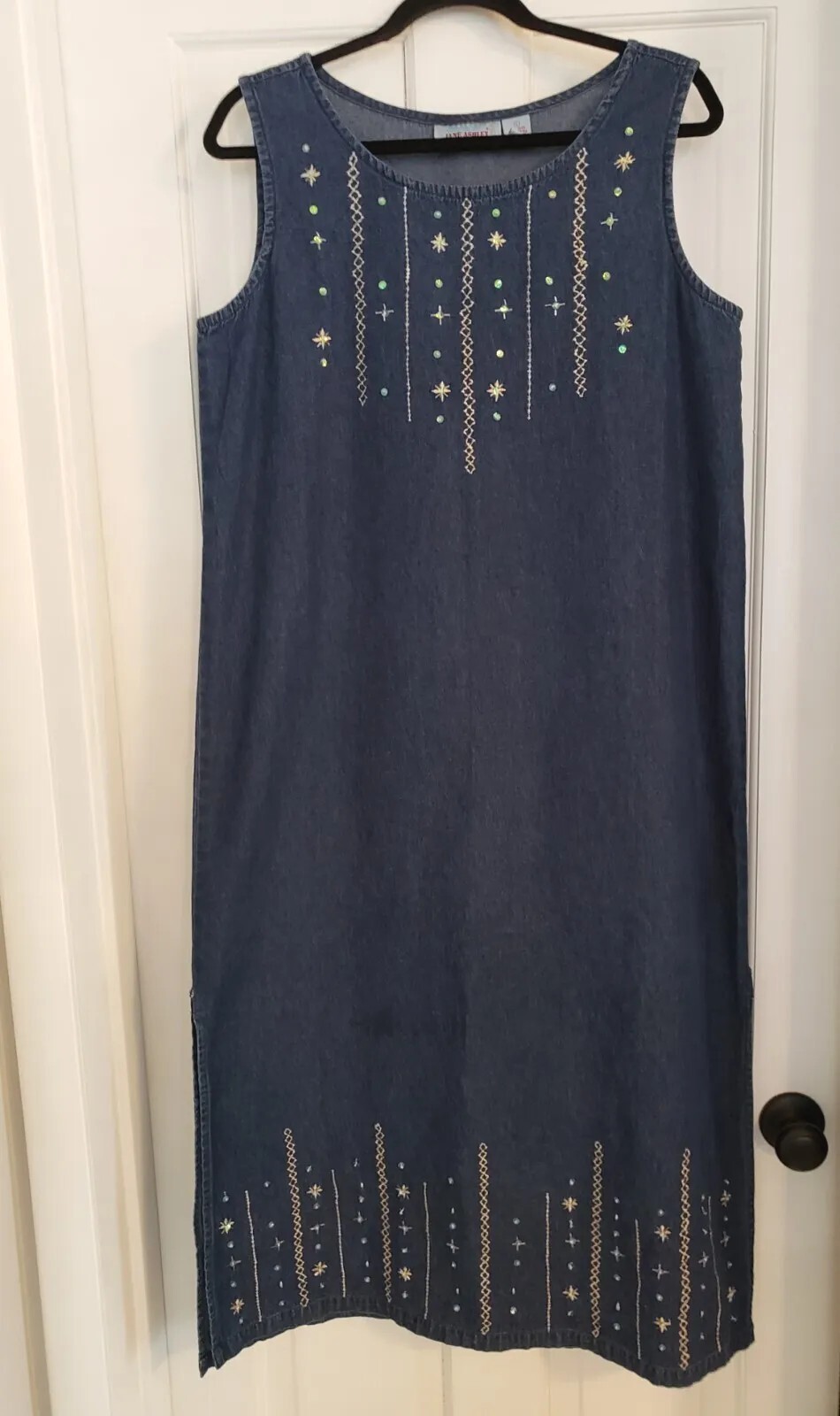 Chambray Sleeveless Mini A-Line Dress | Blue | Tommy Hilfiger