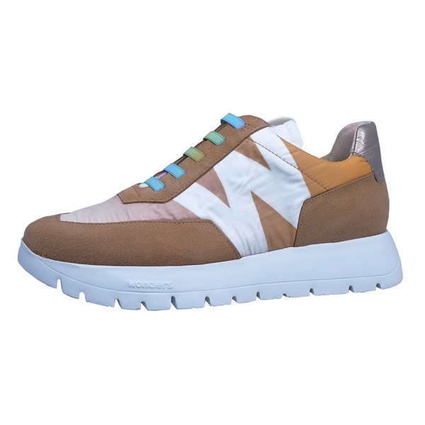 Wonders Odisei: Zapatillas Para Mujer Plataformas Marrón  Piel  A-2422-T