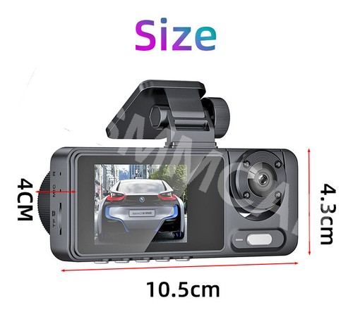 DVR WIFI Dash Camera Car 3 Lens Front Inside Rear Cam HD 1080P Video Recorder - Bild 3 von 18