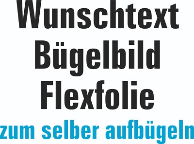 Wunschtext Bügelbild DIY Flexfolie Verein Shirt Name Bügeltext Textilveredelung
