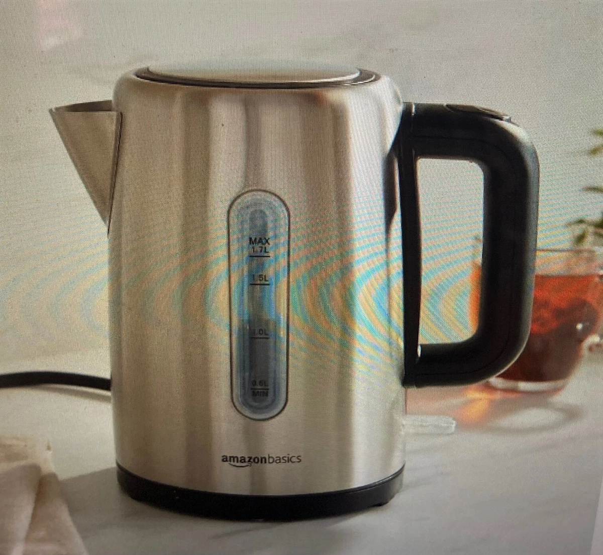 Stainless Steel Portable Electric Hot Water Kettle  Basics 1.7L New  in Box 192233052403