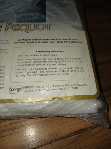 Pequot luxury muslin no iron sheet set twin bed - Floral - 50% Poly 50% Cotton - Picture 10 of 10