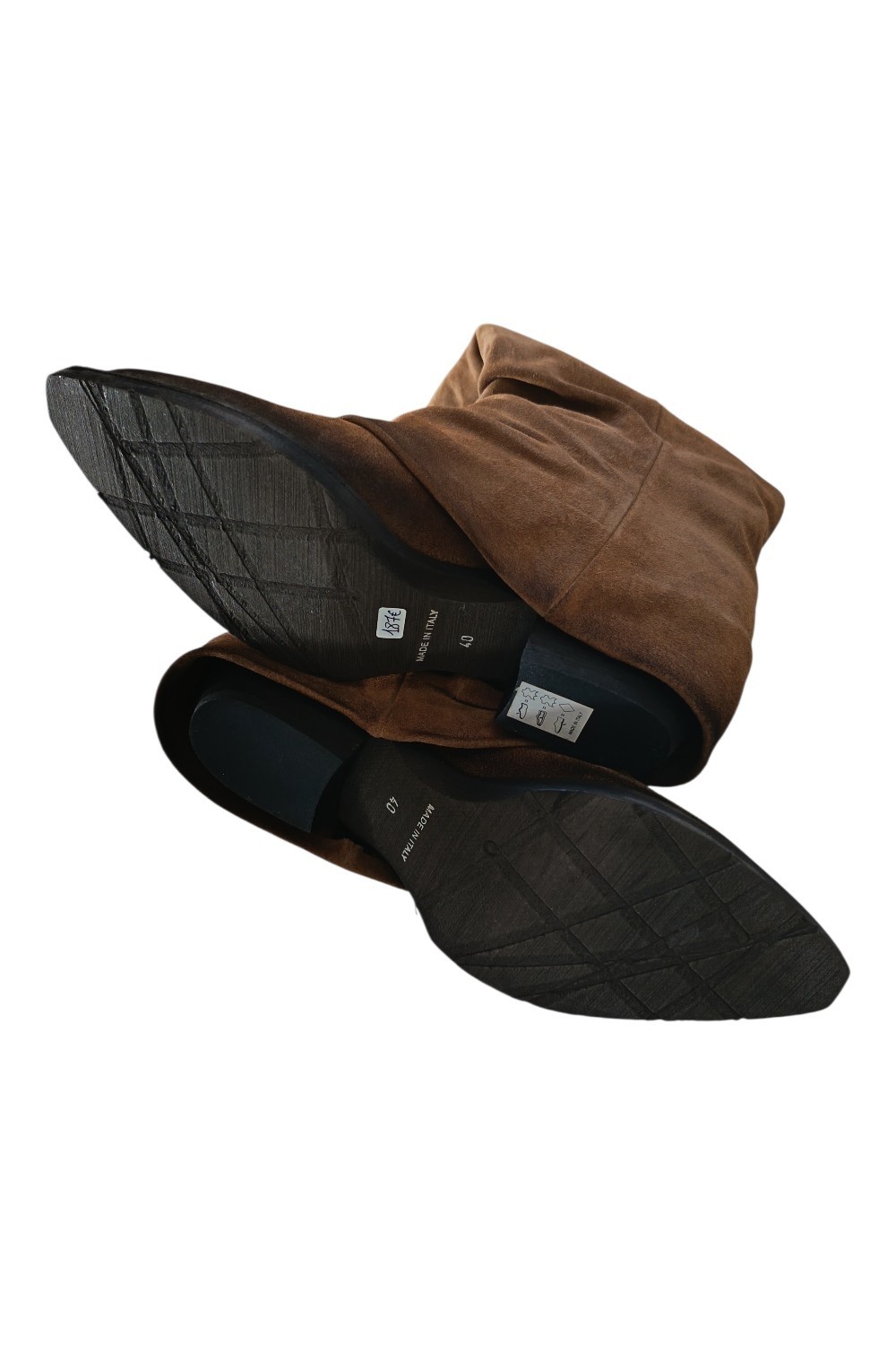 Divine Madness Brown Texan Suede Non Slip Leather Boots EU 40 image 5