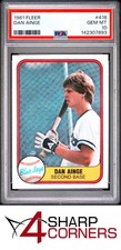 1981 FLEER #418 DAN DANNY AINGE RC BLUE JAYS PSA 10