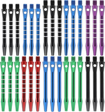 Dart Shafts for Steel Tip, 30 Pcs 2BA Thread Aluminum Dart Shafts with Rubber Da