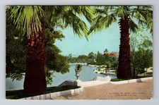 Los Angeles CA-California, West Lake Park, c1910 Vintage Souvenir Postcard