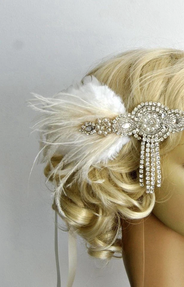 女式 1920 年代风格 Flapper 头饰头带头饰很棒的盖茨比 — 第 2/4 张图片