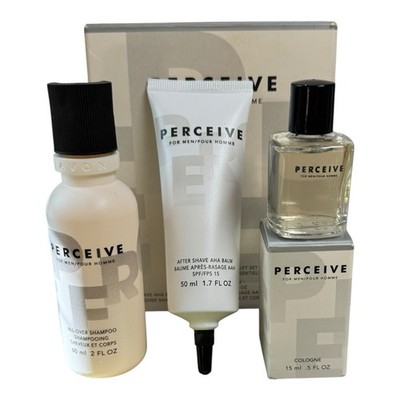 AVON PERCEIVE FOR MEN TRAVEL SET COLOGNE MINI AFTER SHAVE BALM