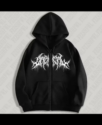Y2K Zip-Up hoodie, men, clothes with graphic prints, hip hop style, gothic 2025