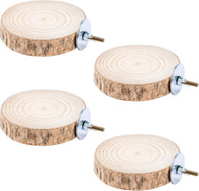 Bird Perches for Cage, 4PCS Natural Wood Bird Cage Accessories for Bird Stand
