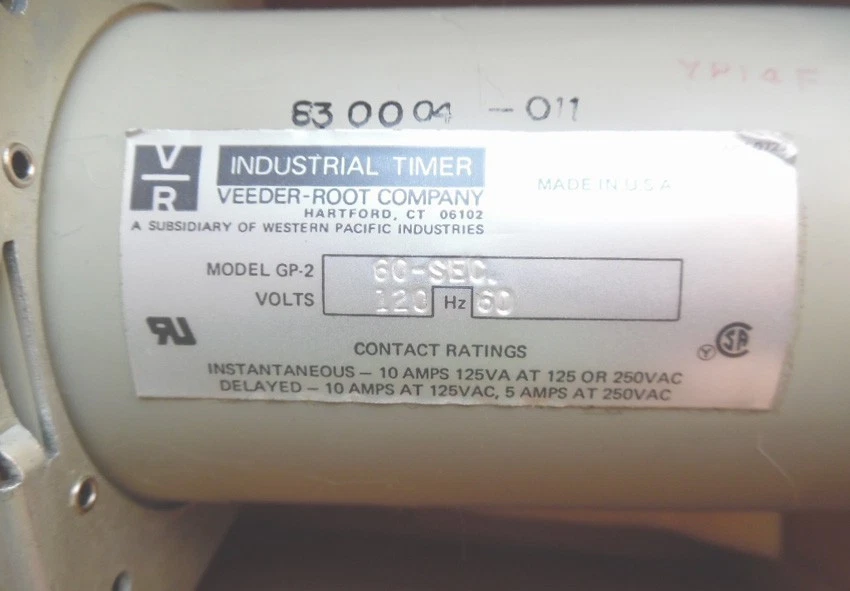 V.R. Temporizador Industrial Modelo GP-2- 60S- Segundo Temporizador 60 Segundos Cil Nuevo Antiguo Stock Foto 2 de 4