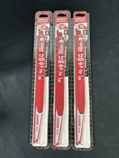3x Three Diablo 12 General Purpose Reciprocating Saw Blades Carbide - 3 Pack