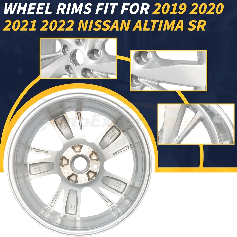 Llanta de repuesto 17" 🔥Plata para Nissan Altima 2013-2016 calidad OEM 62593 Foto 2 de 4