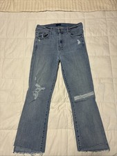Mother Jeans Women's Size 28 Insider Crop Step Fray Light Denim