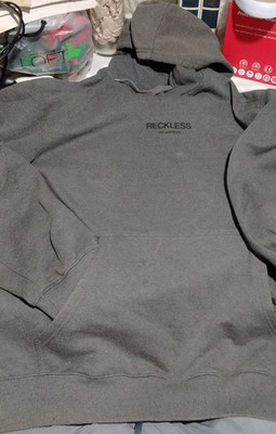 Young & Reckless Gray Pullover Hoodie Men's XXL Long Sleeve Knit Logo