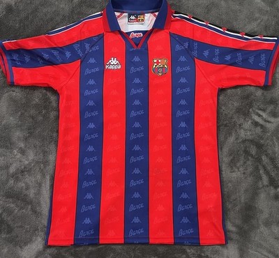 Kappa FC Barcelona Ronaldo 9 Red Blue Soccer Jersey Officially