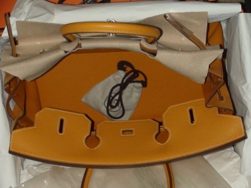 Hermès Birkin 35 Moutarde Yellow  Togo Leather PHW NEW - Picture 11 of 18