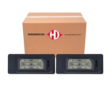 2x DIEDERICHS LED Kennzeichenleuchte für AUDI A1 A3 8V A4 B8 A5 C6 C7 A7 Q3 Q7