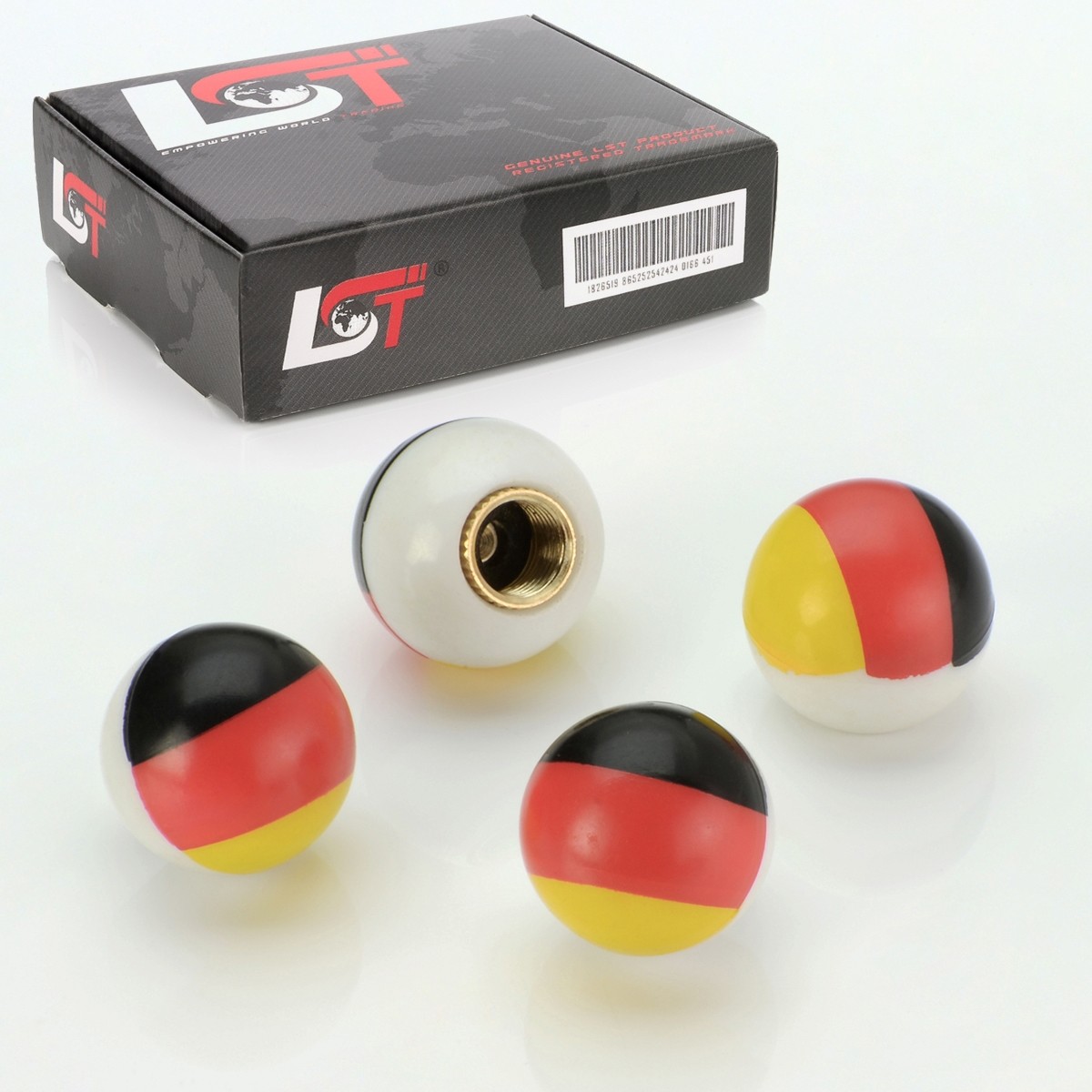 4x Valve Caps Tire Valve Cover Ball Germany Flag for MITSUBISHI