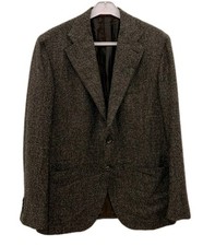 ISAIA Napoli Sport Coat Gray Boucle Wool Silk Blend Blazer Italy 52R / 42R 88