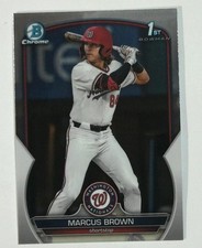 2023 Bowman Draft #BDC-26 Marcus Brown Chrome Washington Nationals Baseball